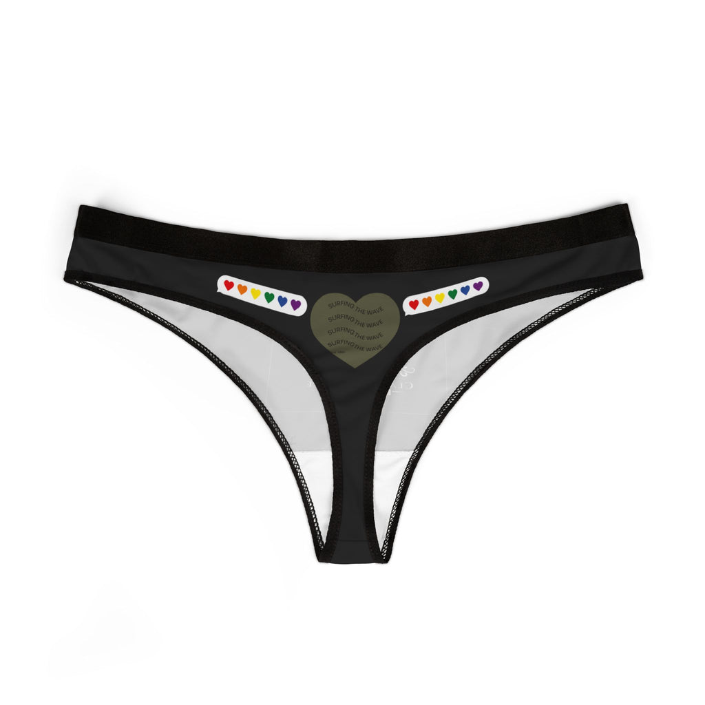 Stylish Women's Thongs - Comfortable, Fashionable, Perfect for Everyday Wear, Lingerie Gift, Holiday Essentials, Love Print, AOP