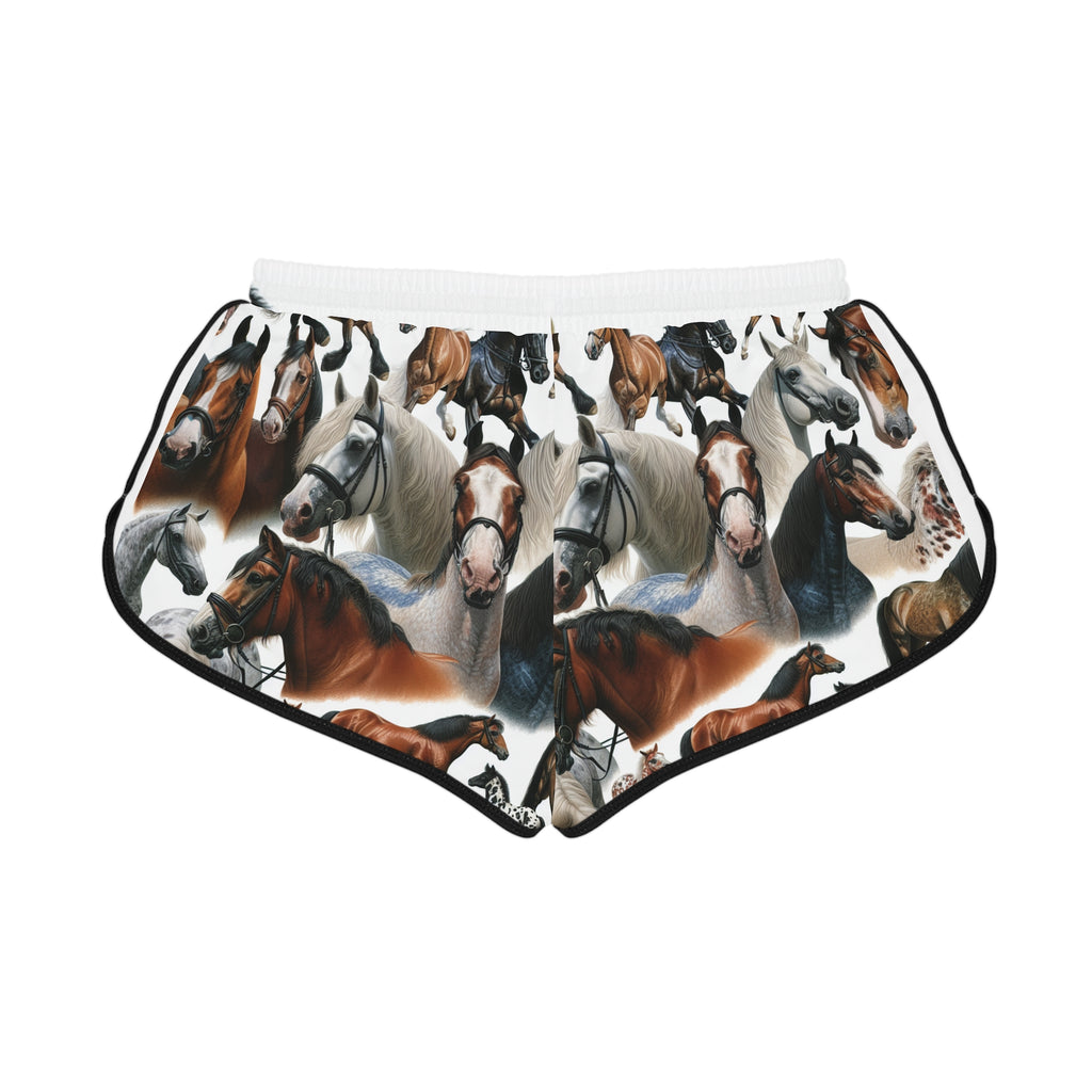 Equestrian Bliss Women's Relaxed Shorts, Horse Lover Gift, Summer Loungewear, Animal Print Shorts, Festival Apparel, Comfortable [...]