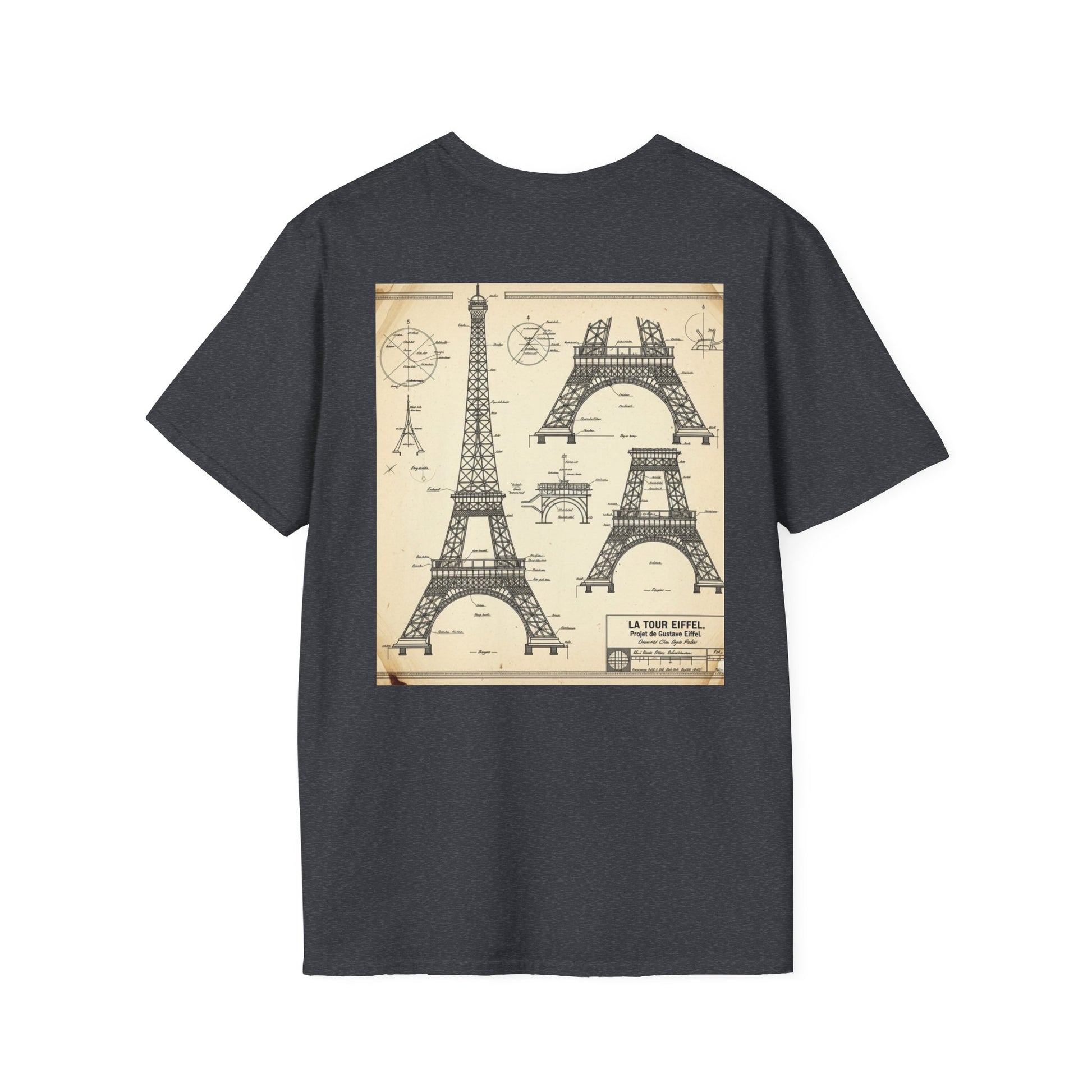 Eiffel Tower Unisex Softstyle T-Shirt, Fashion Tee for Travelers, Parisian Vibe, Great for Gifts, Casual Wear, Holiday Apparel