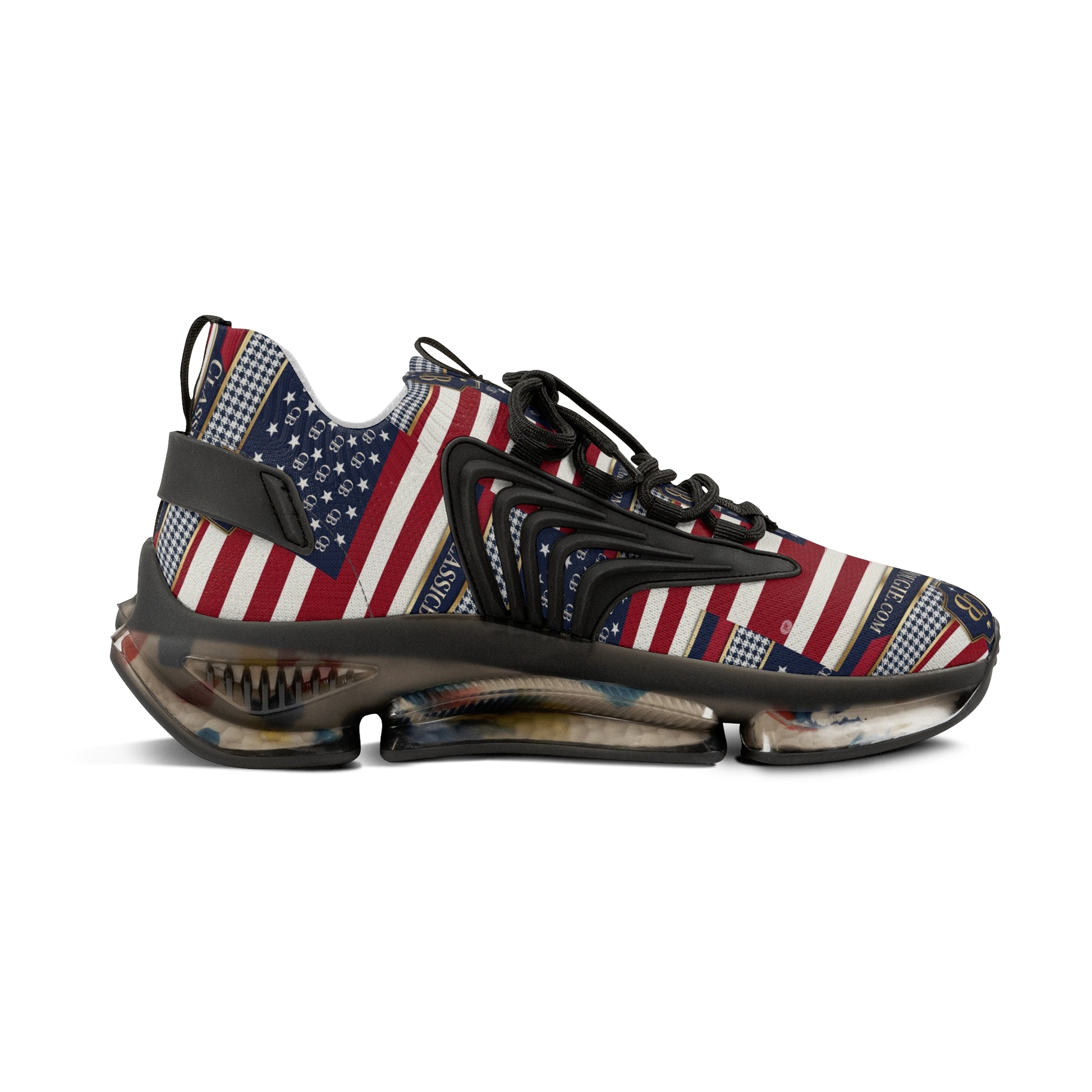 Patriotic Men's Mesh Sneakers | Casual Sport Shoes, Summer Footwear, Stylish Trainers, Comfortable Walkers, Unique Gift Idea
