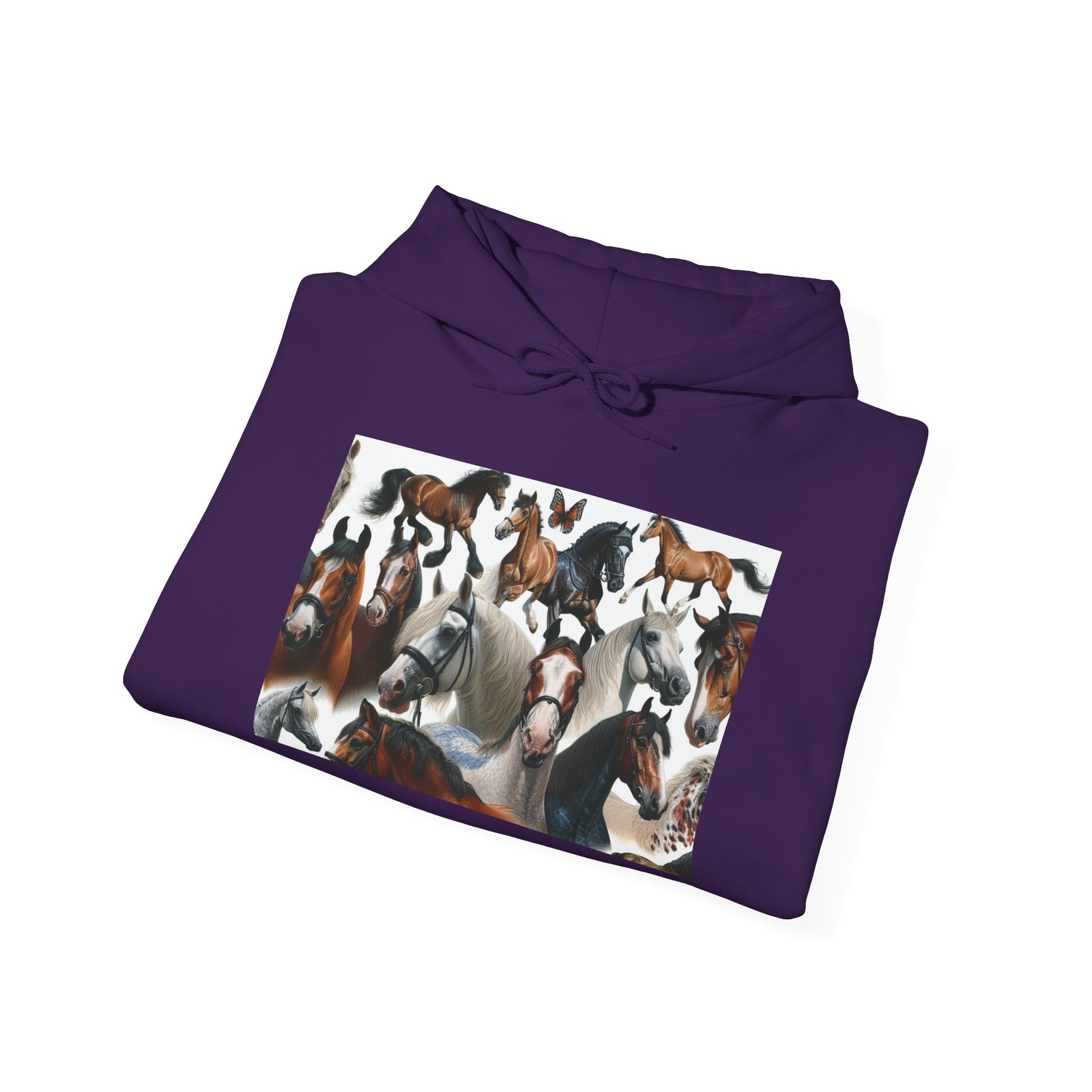Horse Lover's Unisex Heavy Blend Hoodie, Cozy Equine Sweatshirt for Equestrians, Gifts for Horse Enthusiasts, Ideal for Animal Lovers