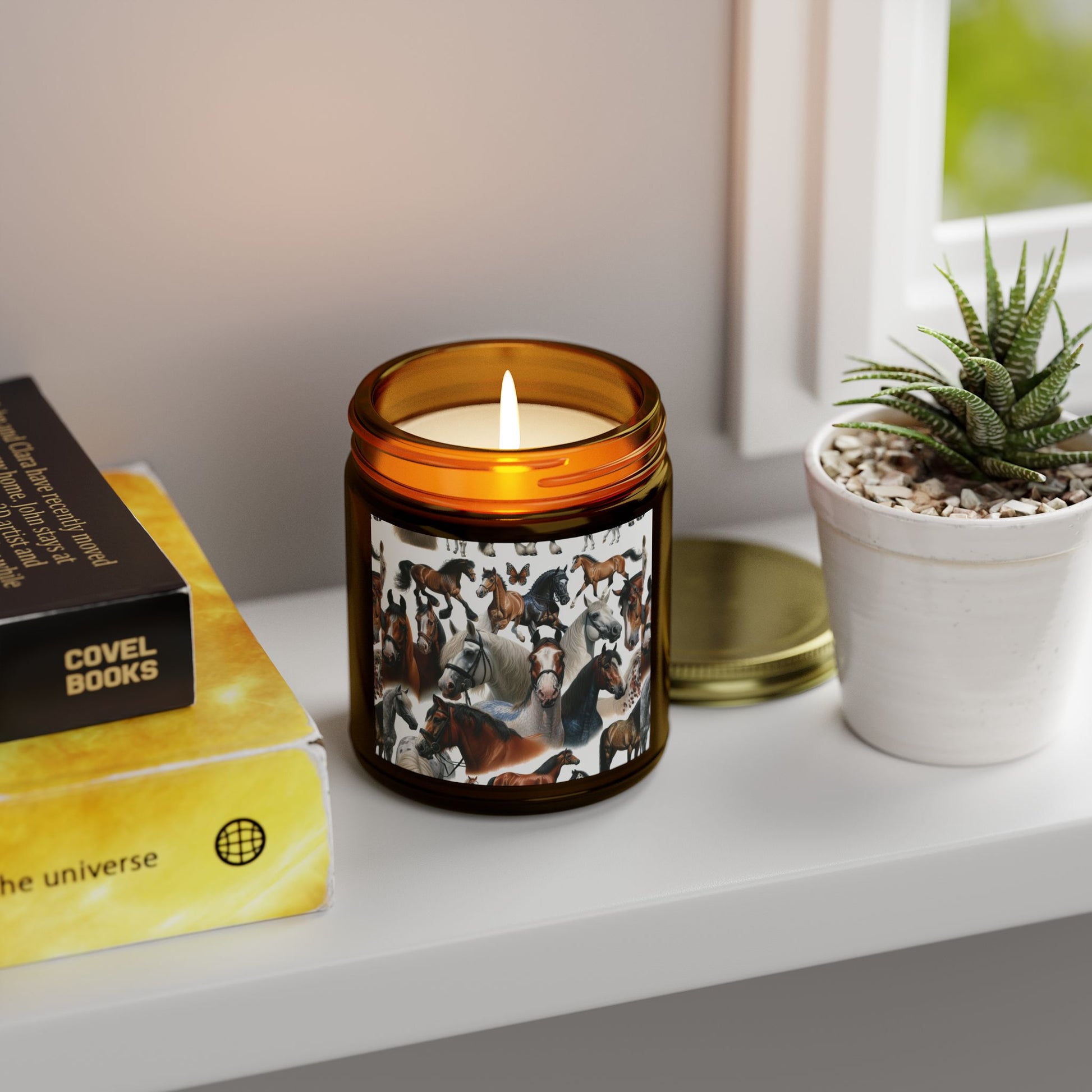Scented Candles with Horse Design, Cozy Home Decor, Gift for Horse Lovers, Farmhouse Candle, Aromatherapy Candle