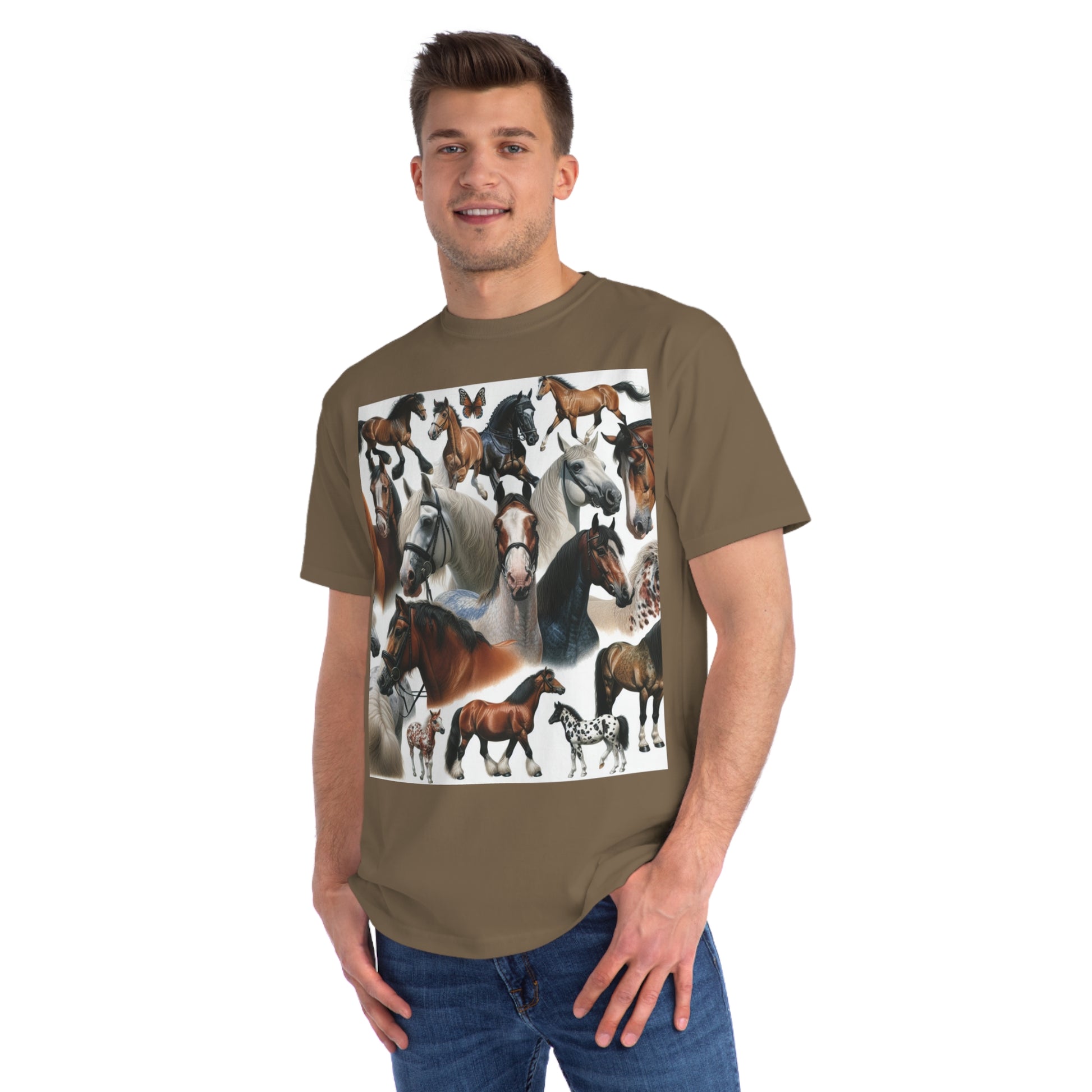 Organic Horse Lover T-Shirt | Gift for Equestrian Enthusiasts, Farm Apparel, Animal Art Tee, Nature Lover Gift, Casual Wear