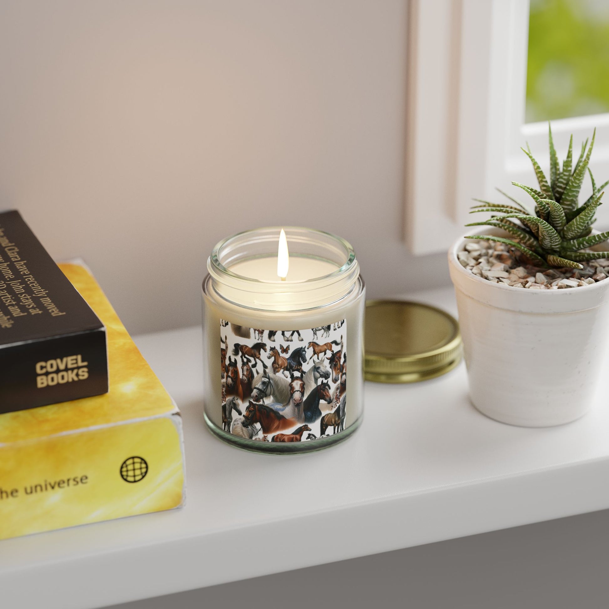 Scented Candles with Horse Design, Cozy Home Decor, Gift for Horse Lovers, Farmhouse Candle, Aromatherapy Candle