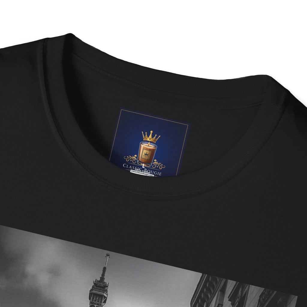 Eiffel Tower Unisex Softstyle T-Shirt, Fashion Tee for Travelers, Parisian Vibe, Great for Gifts, Casual Wear, Holiday Apparel
