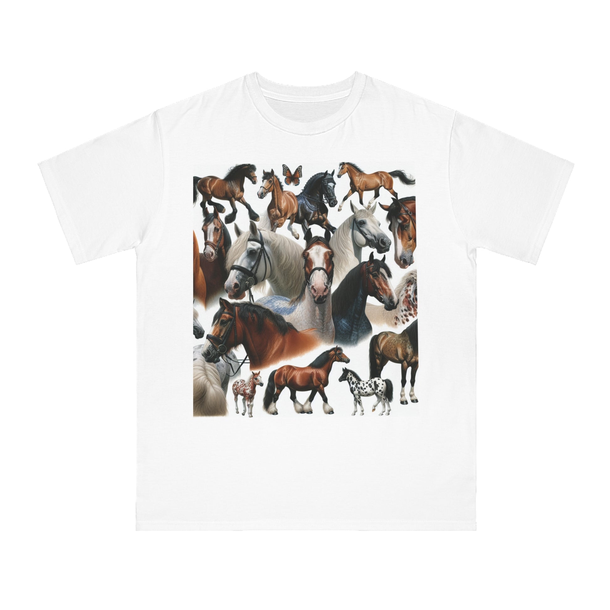 Organic Horse Lover T-Shirt | Gift for Equestrian Enthusiasts, Farm Apparel, Animal Art Tee, Nature Lover Gift, Casual Wear