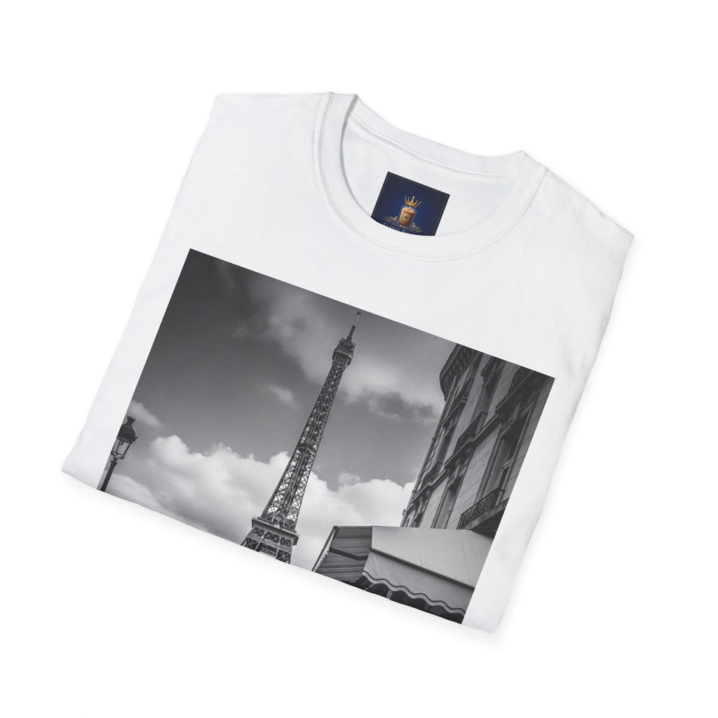 Eiffel Tower Unisex Softstyle T-Shirt, Fashion Tee for Travelers, Parisian Vibe, Great for Gifts, Casual Wear, Holiday Apparel