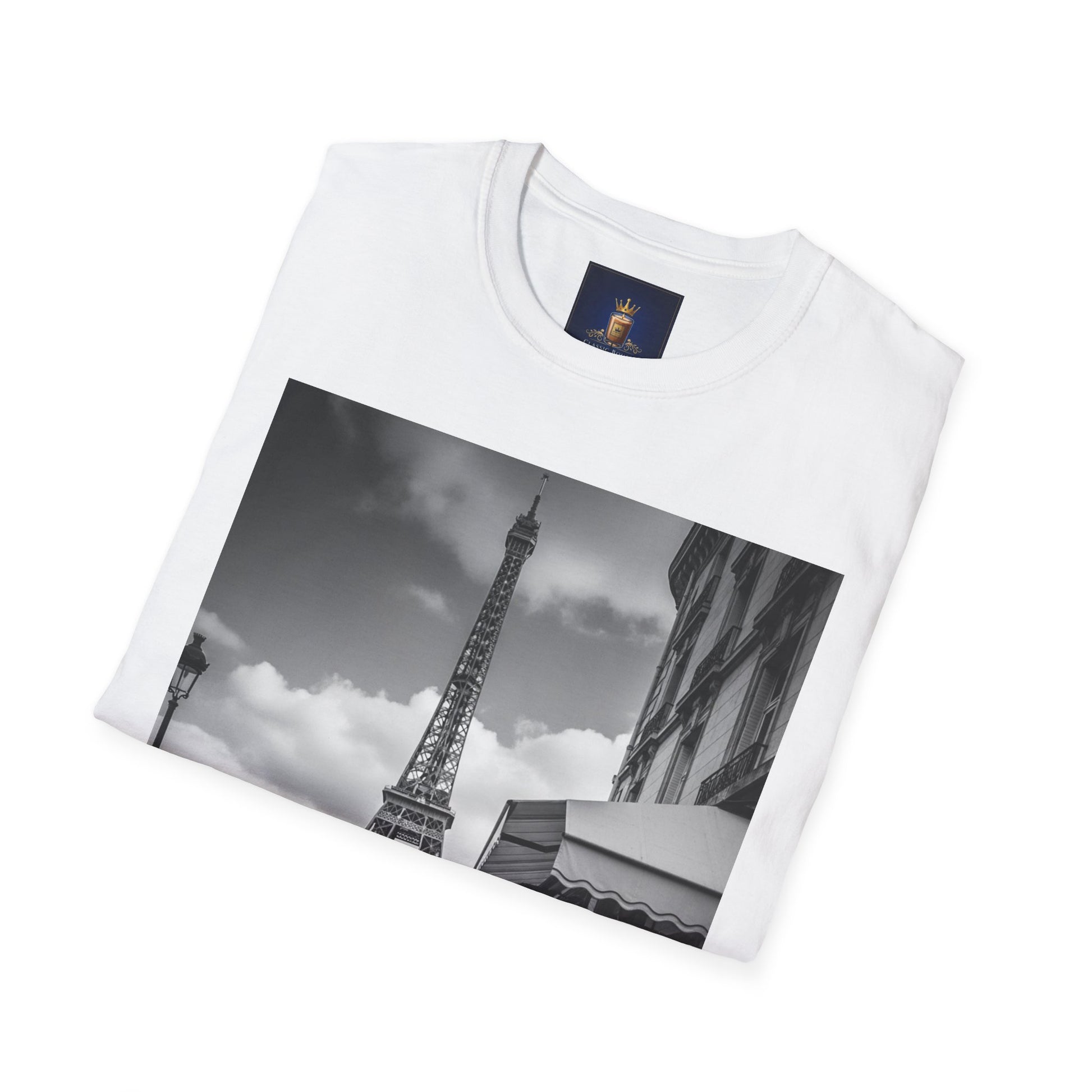 Eiffel Tower Unisex Softstyle T-Shirt, Fashion Tee for Travelers, Parisian Vibe, Great for Gifts, Casual Wear, Holiday Apparel
