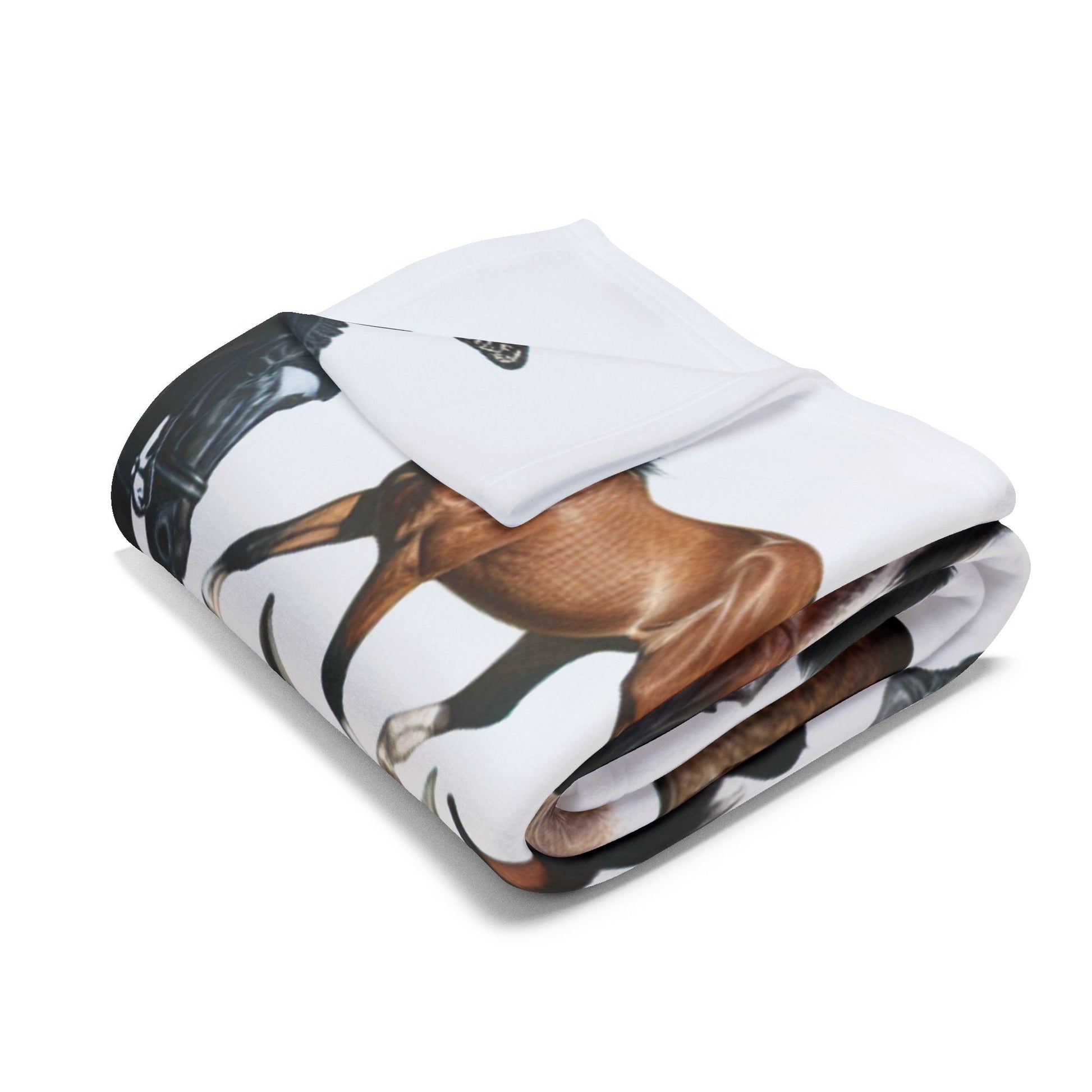 Cozy Horse Art Fleece Blanket | Equine Decor, Gift for Horse Lovers, Animal Lovers, Home Comfort, Kids Room
