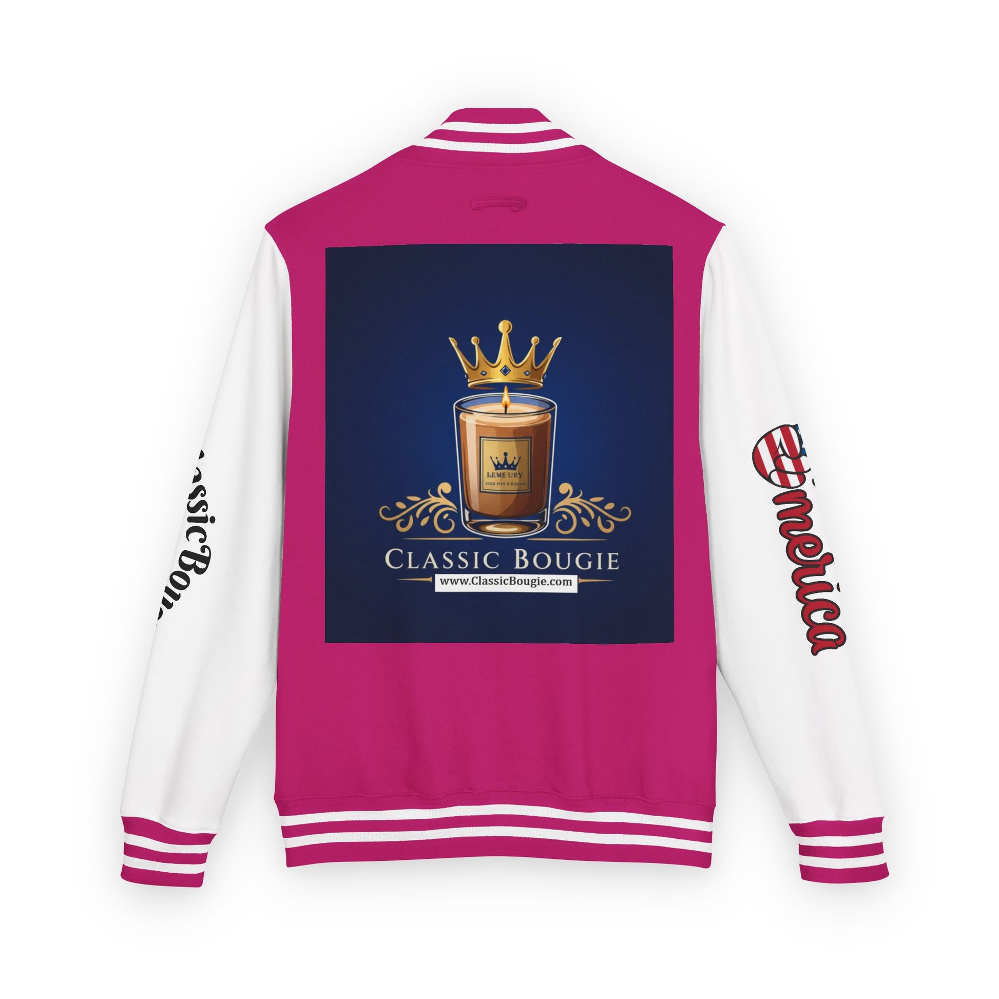 Classic Bougie Unisex Heavyweight Letterman Jacket - Vintage Style, Casual Wear, Trendy Outerwear, College Spirit, Gift for Him/Her