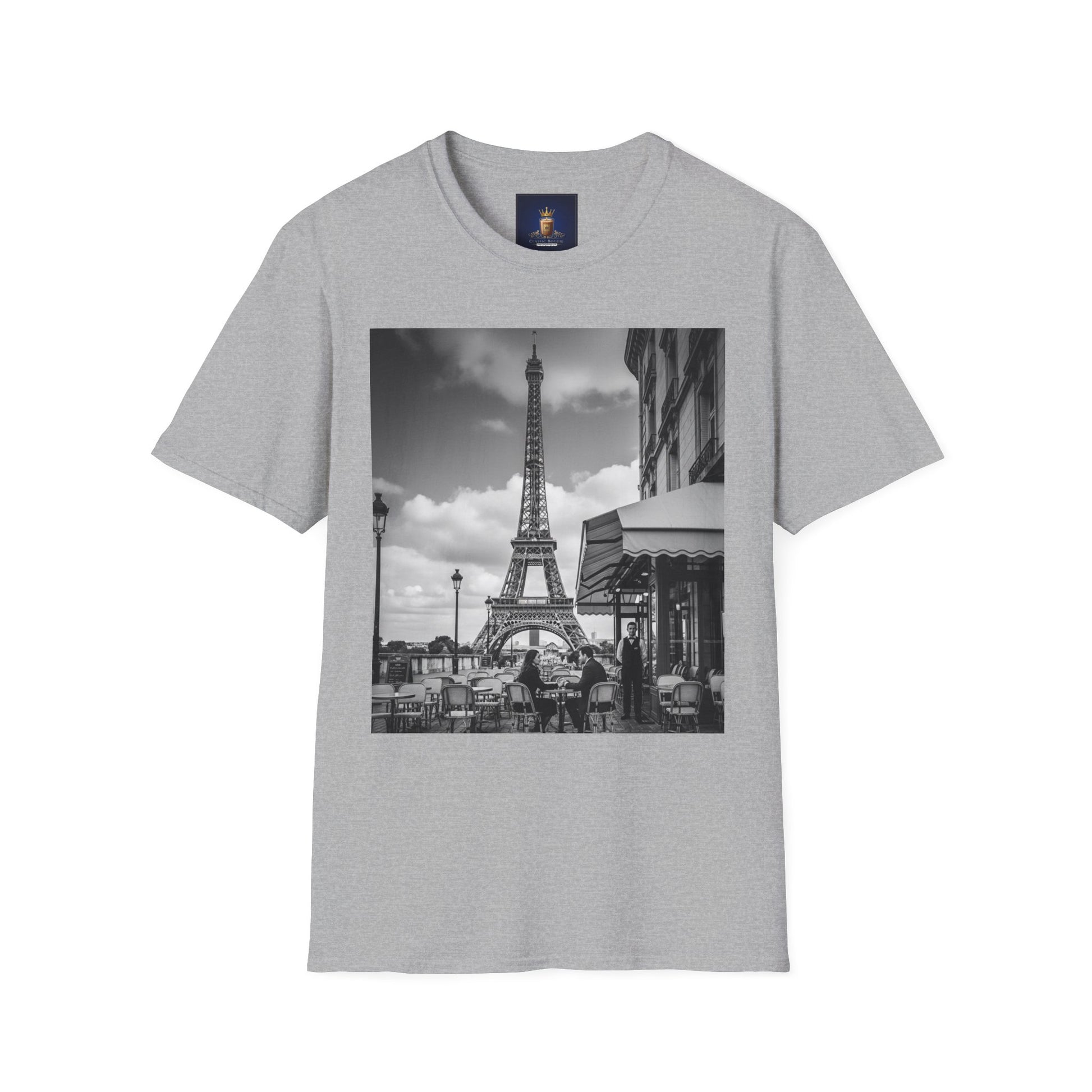 Eiffel Tower Unisex Softstyle T-Shirt, Fashion Tee for Travelers, Parisian Vibe, Great for Gifts, Casual Wear, Holiday Apparel