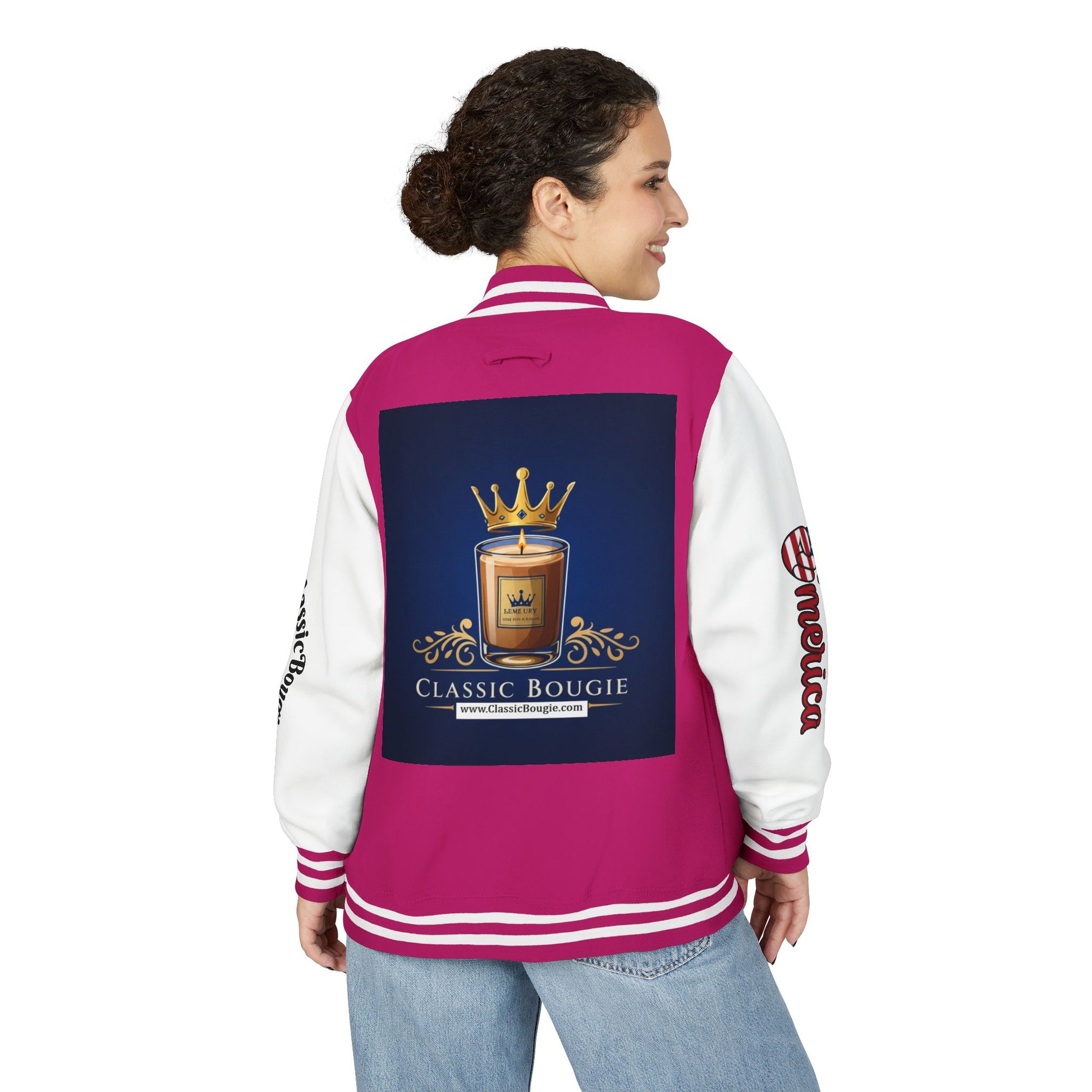 Classic Bougie Unisex Heavyweight Letterman Jacket - Vintage Style, Casual Wear, Trendy Outerwear, College Spirit, Gift for Him/Her