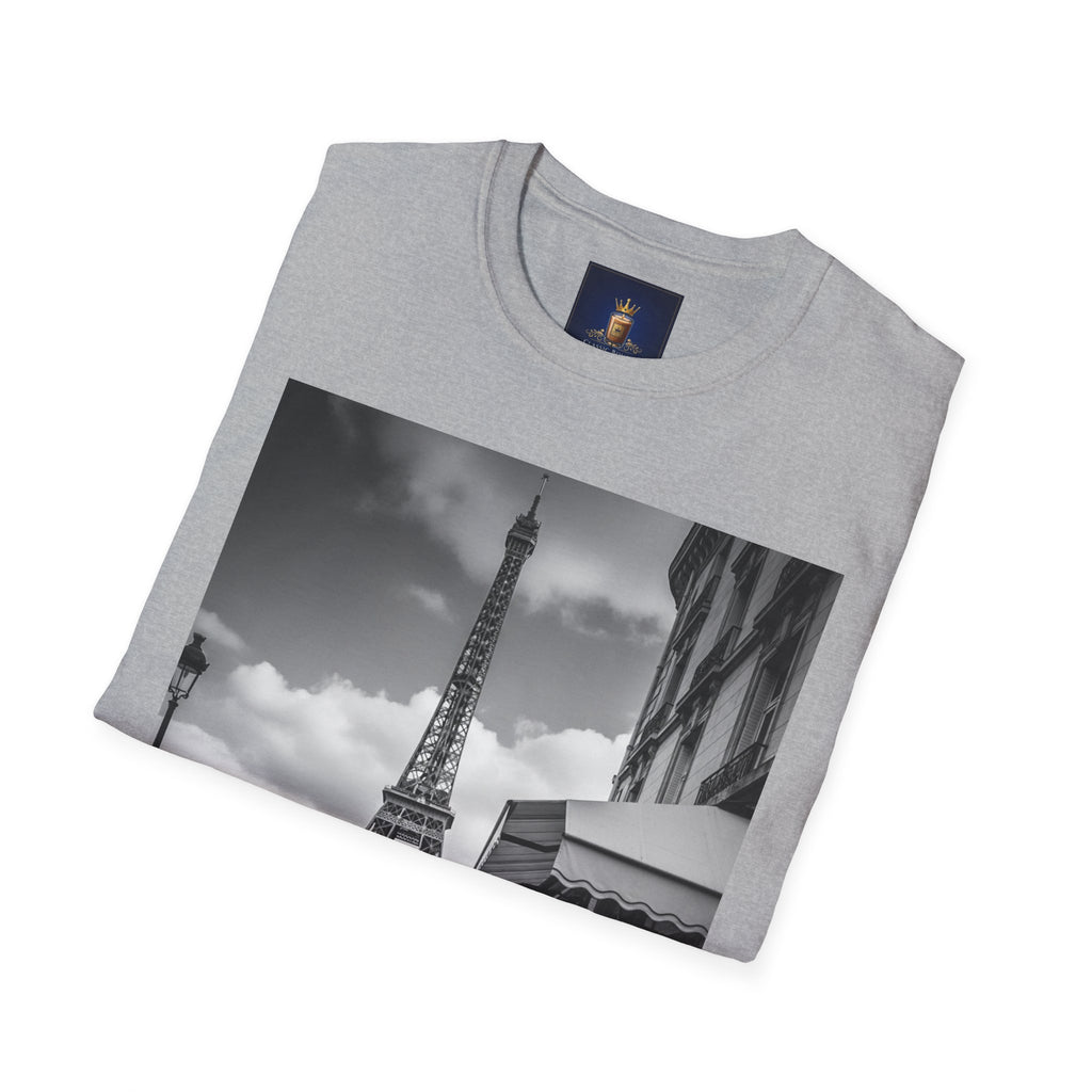 Eiffel Tower Unisex Softstyle T-Shirt, Fashion Tee for Travelers, Parisian Vibe, Great for Gifts, Casual Wear, Holiday Apparel