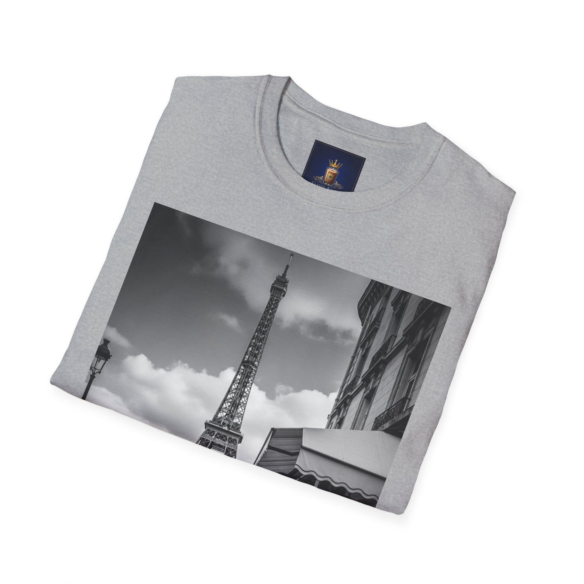 Eiffel Tower Unisex Softstyle T-Shirt, Fashion Tee for Travelers, Parisian Vibe, Great for Gifts, Casual Wear, Holiday Apparel