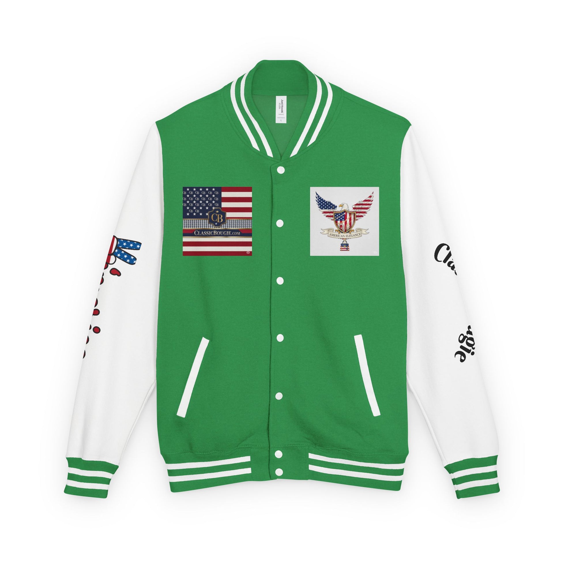 Classic Bougie Unisex Heavyweight Letterman Jacket - Vintage Style, Casual Wear, Trendy Outerwear, College Spirit, Gift for Him/Her