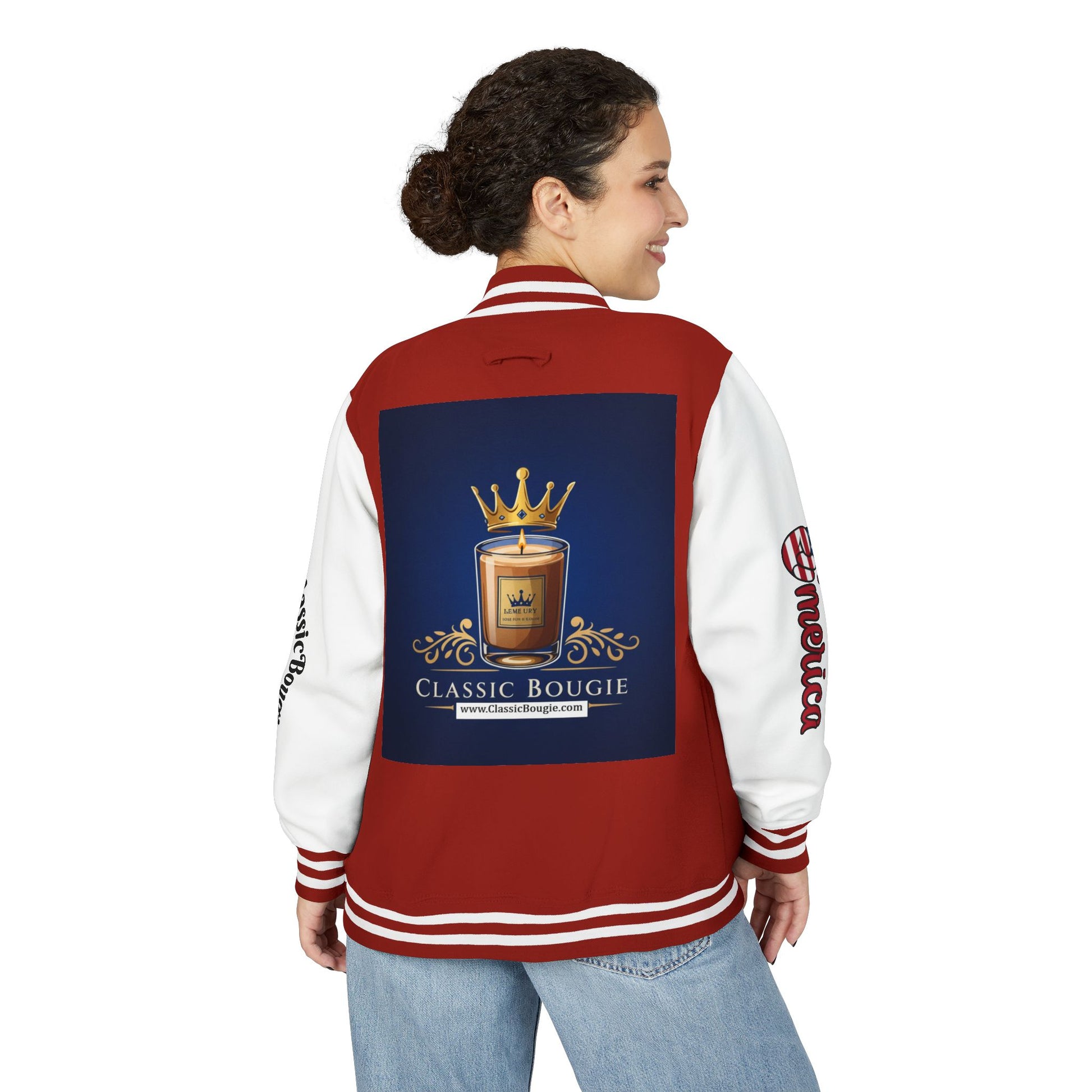 Classic Bougie Unisex Heavyweight Letterman Jacket - Vintage Style, Casual Wear, Trendy Outerwear, College Spirit, Gift for Him/Her