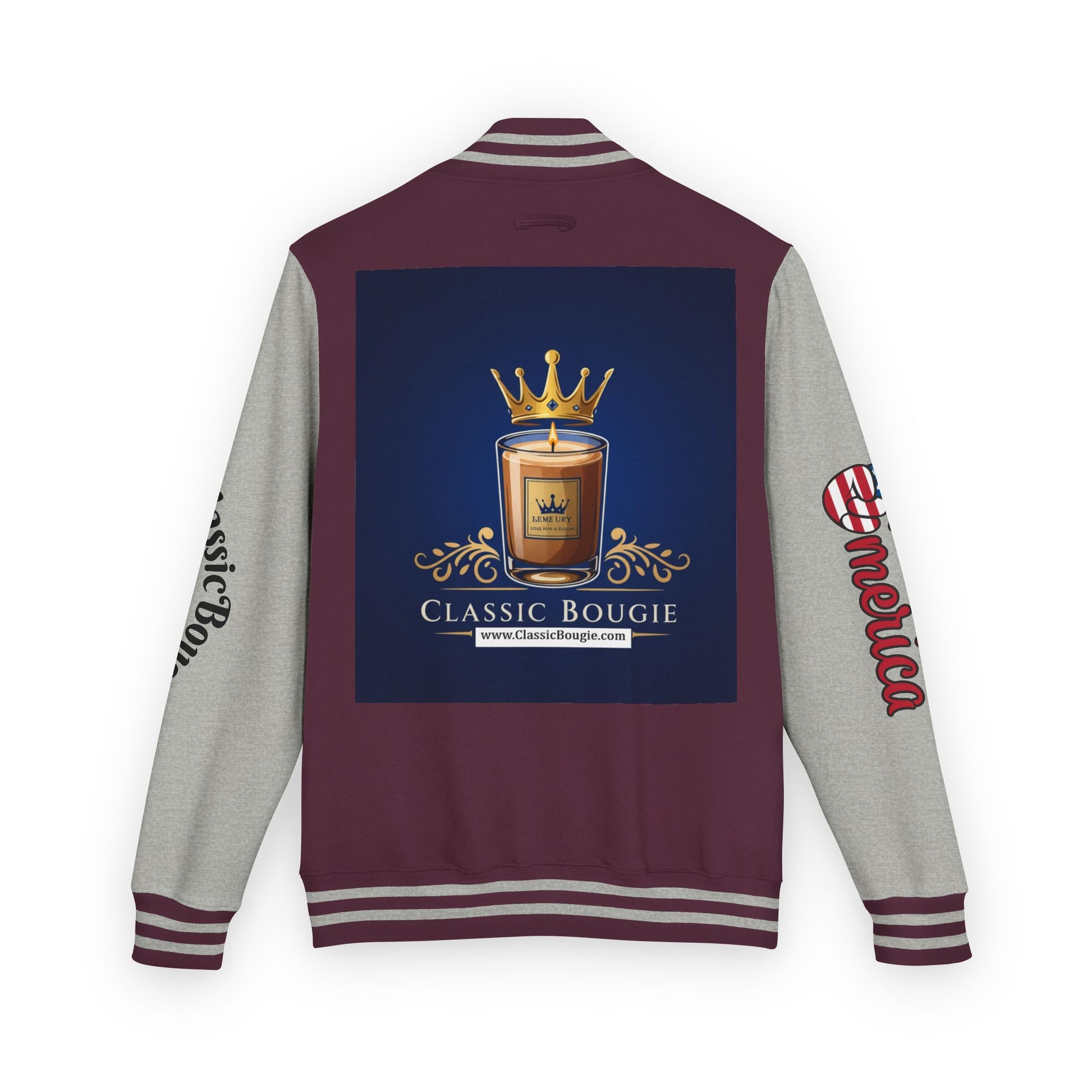 Classic Bougie Unisex Heavyweight Letterman Jacket - Vintage Style, Casual Wear, Trendy Outerwear, College Spirit, Gift for Him/Her
