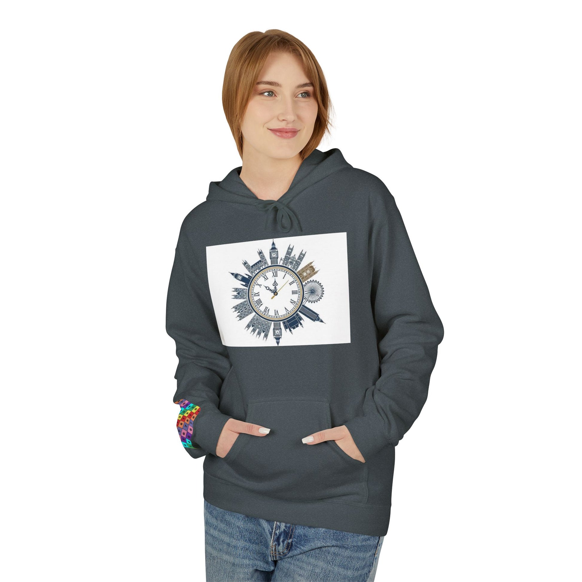 Urban Vibes Fleece Hoodie - Cozy Streetwear, Gift for Him/Her, Casual Layer, Unique Design, Perfect for Fall/Winter, Heritage Style