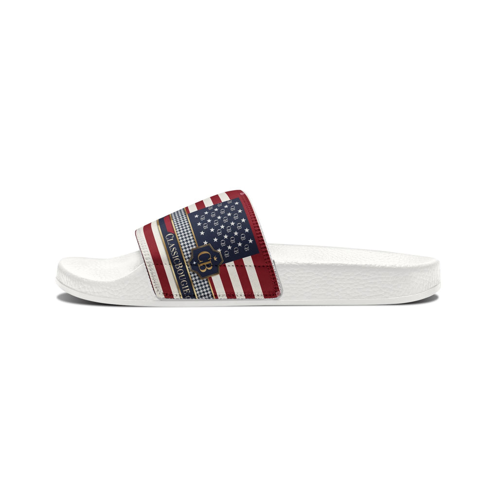 Patriotic Men's Sandals | Casual Footwear for Summer, Beach, BBQs, 4th of July Celebrations, Comfortable and Stylish