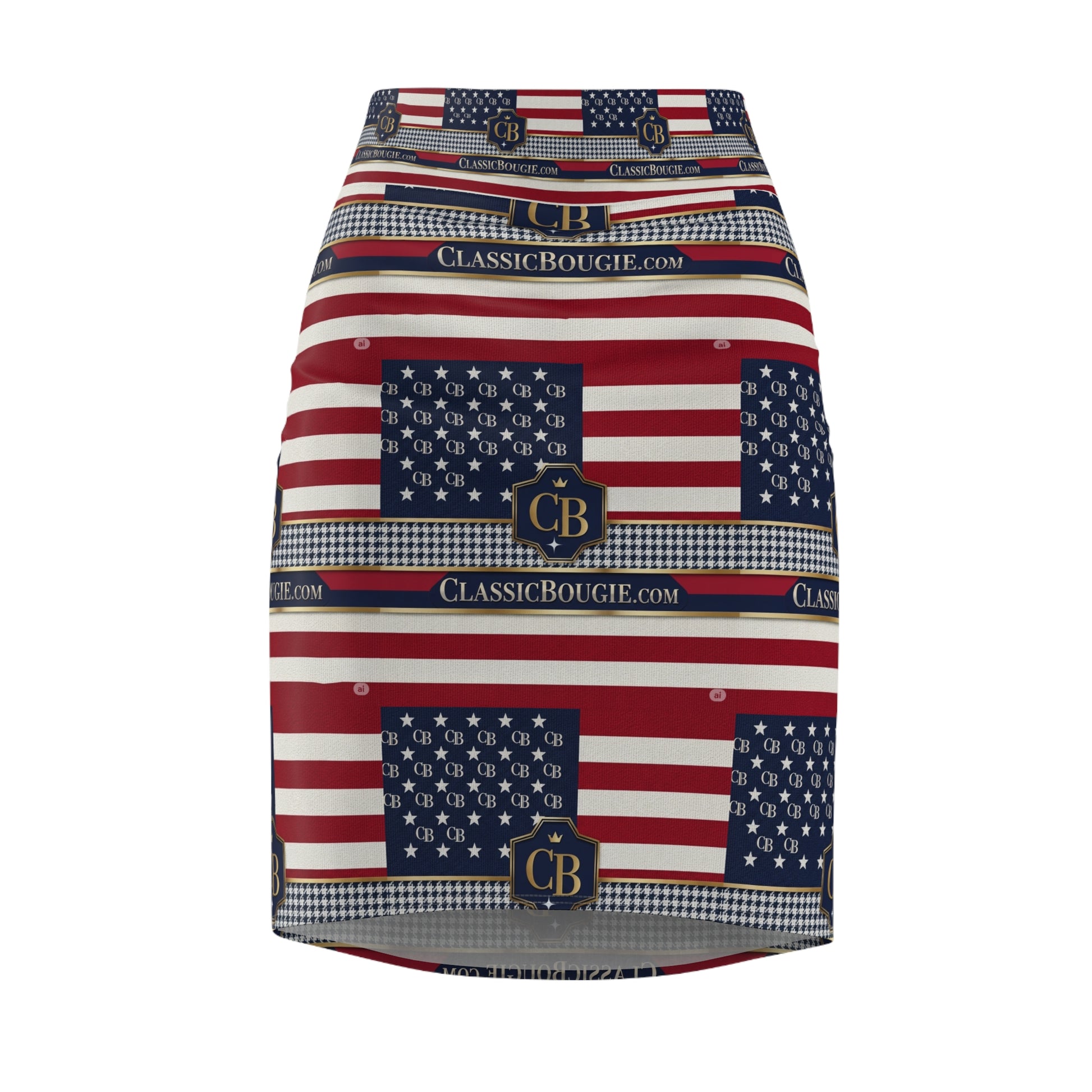 Patriotic Pencil Skirt - Celebrate in Style, USA Flag Skirt, Women's Fashion, Independence Day Outfit, Memorial Day Wear, Unique Gift
