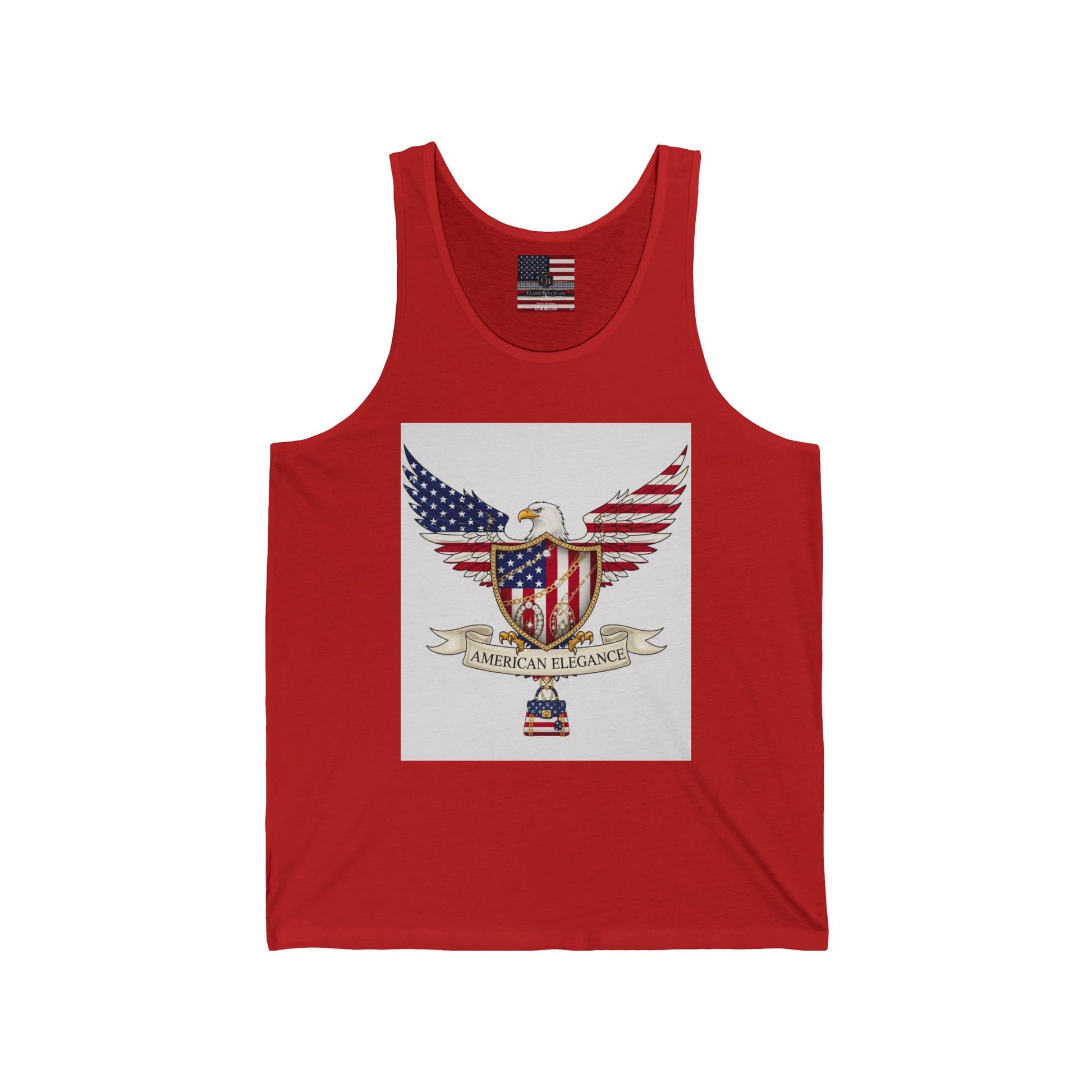 Patriotic Tank Top, American Eagle Apparel, Unisex Summer Shirt, 4th of July Outfit, Classic Bougie Design