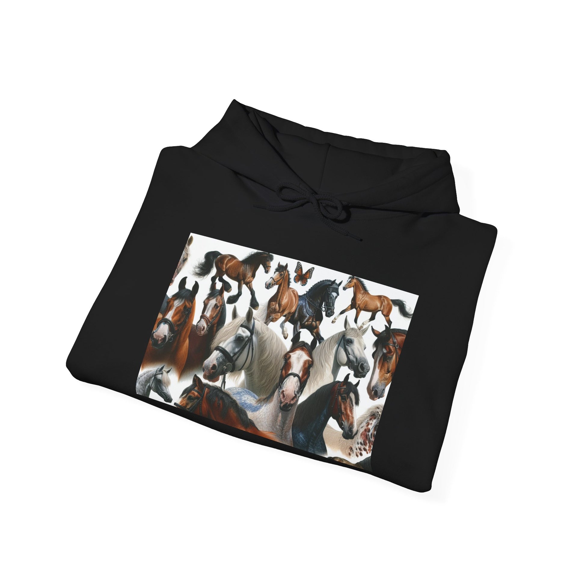 Horse Lover's Unisex Heavy Blend Hoodie, Cozy Equine Sweatshirt for Equestrians, Gifts for Horse Enthusiasts, Ideal for Animal Lovers