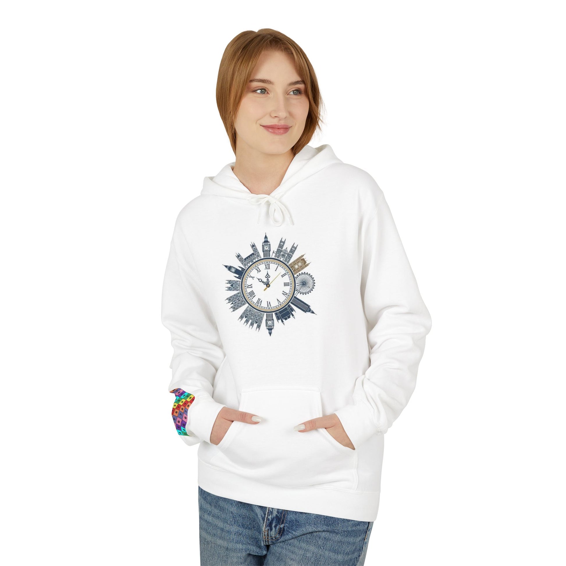 Urban Vibes Fleece Hoodie - Cozy Streetwear, Gift for Him/Her, Casual Layer, Unique Design, Perfect for Fall/Winter, Heritage Style
