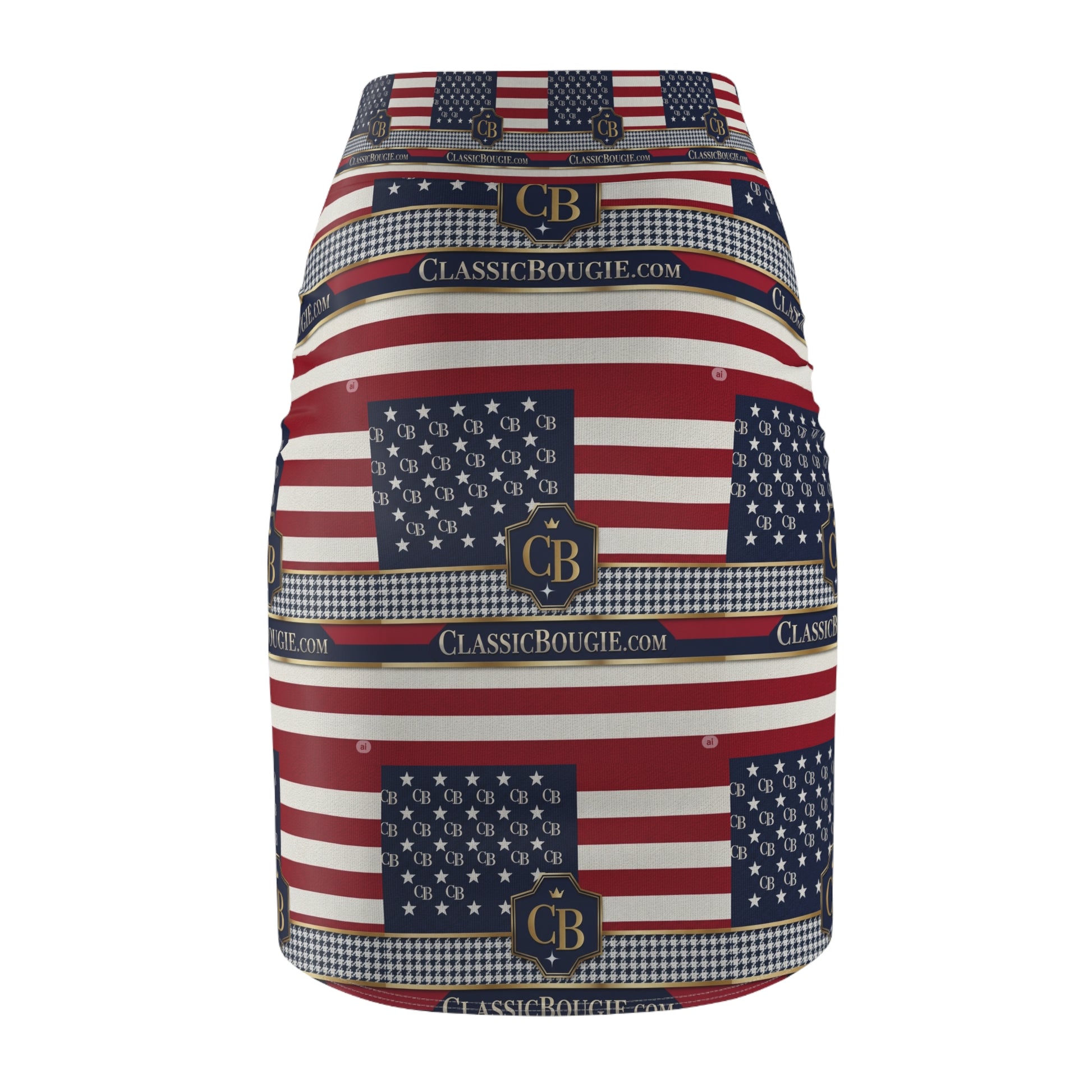 Patriotic Pencil Skirt - Celebrate in Style, USA Flag Skirt, Women's Fashion, Independence Day Outfit, Memorial Day Wear, Unique Gift