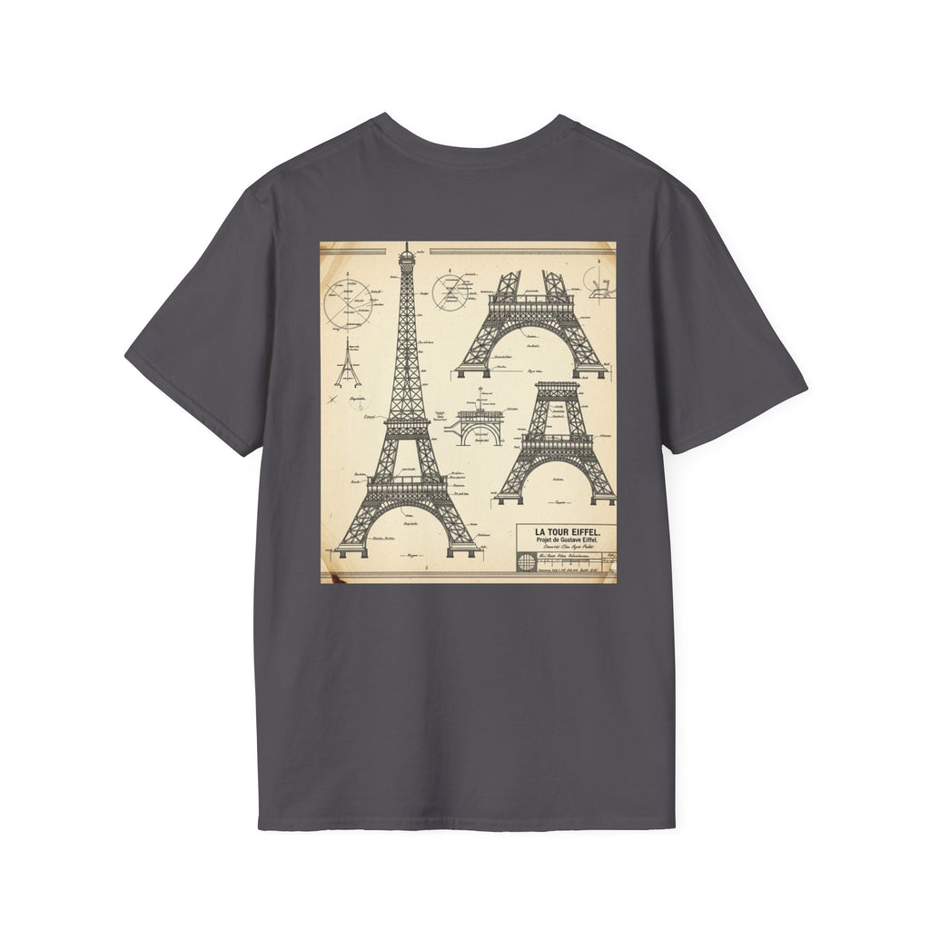 Eiffel Tower Unisex Softstyle T-Shirt, Fashion Tee for Travelers, Parisian Vibe, Great for Gifts, Casual Wear, Holiday Apparel
