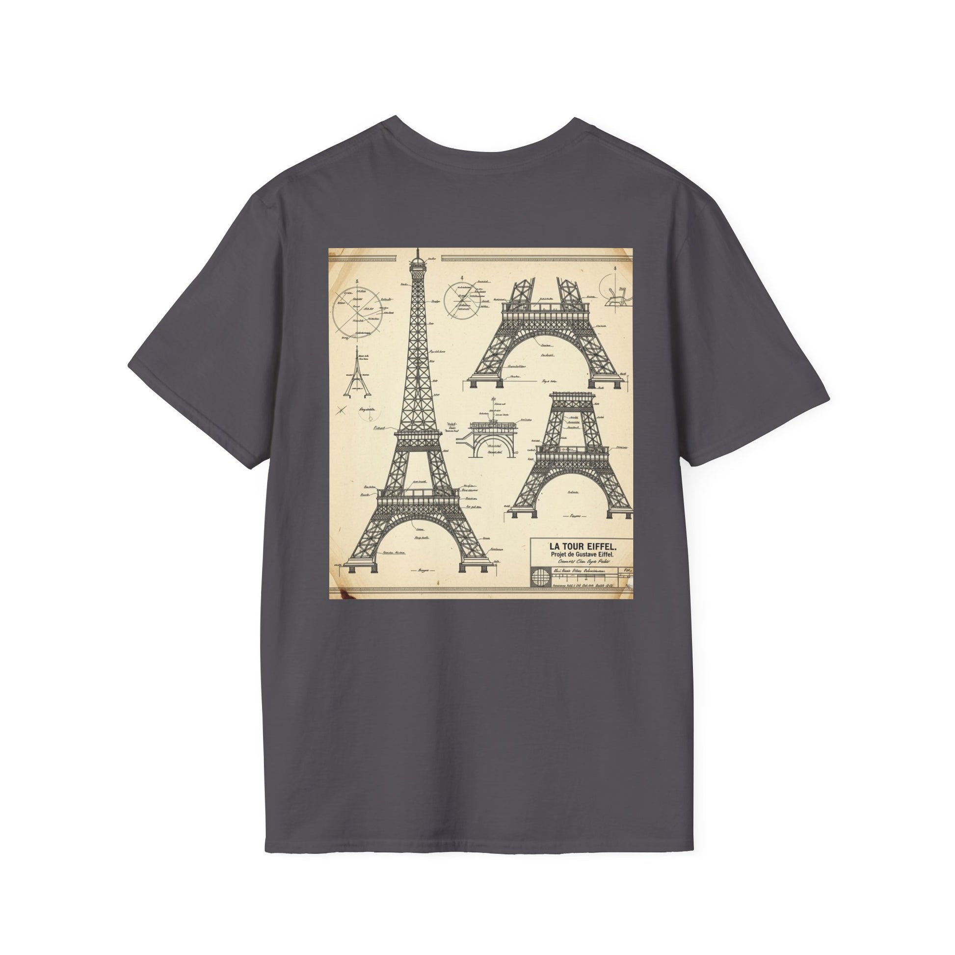 Eiffel Tower Unisex Softstyle T-Shirt, Fashion Tee for Travelers, Parisian Vibe, Great for Gifts, Casual Wear, Holiday Apparel