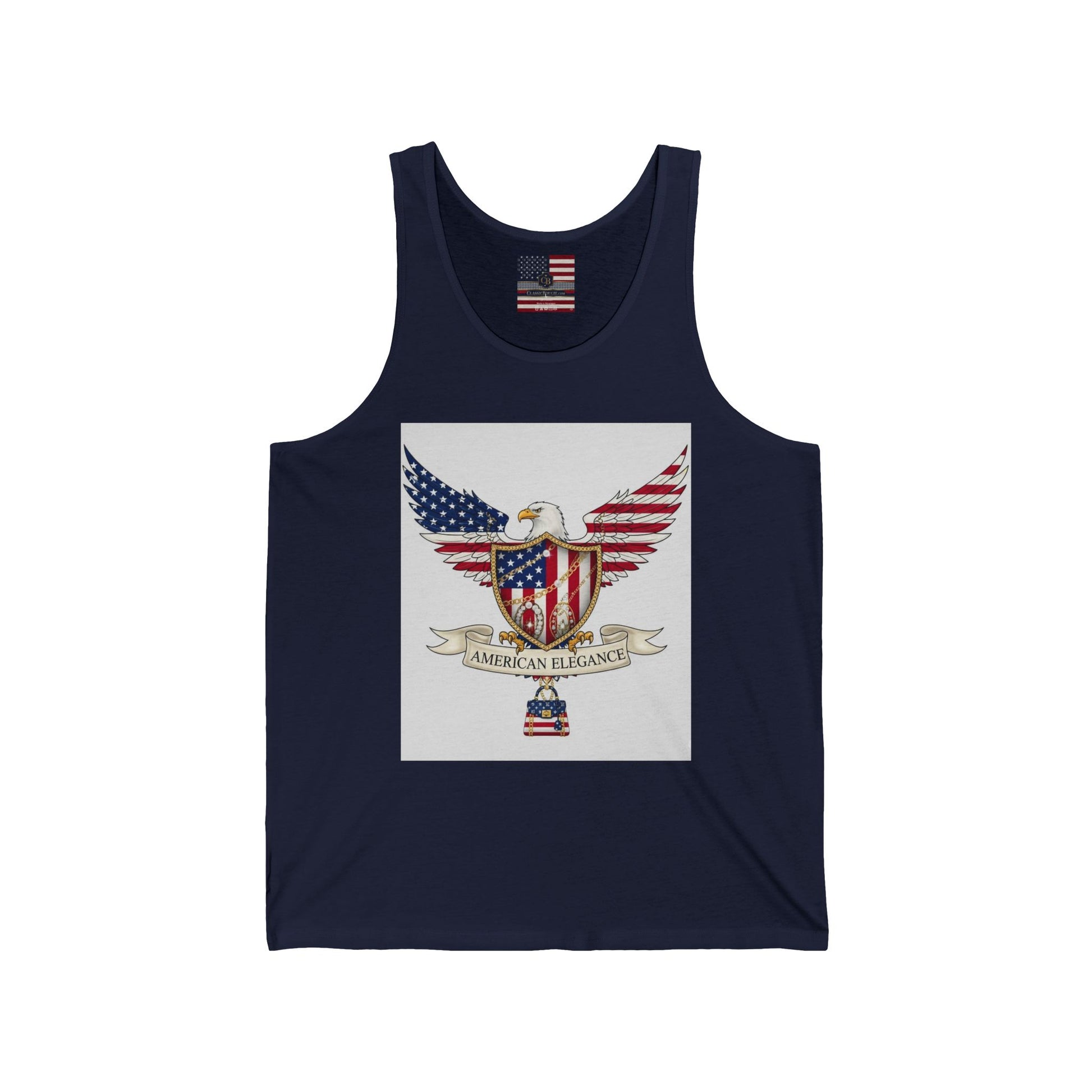 Patriotic Tank Top, American Eagle Apparel, Unisex Summer Shirt, 4th of July Outfit, Classic Bougie Design