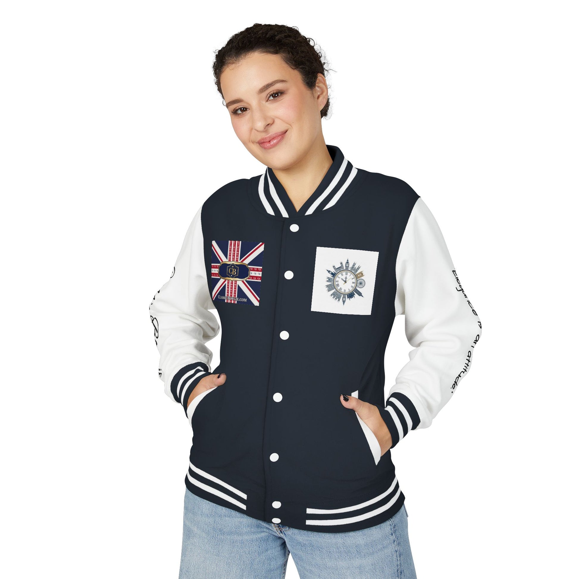 Classic British Eagle Letterman Jacket, Vintage Style, Unisex Outerwear, Statement Piece, Sports Wear, Casual Fashion