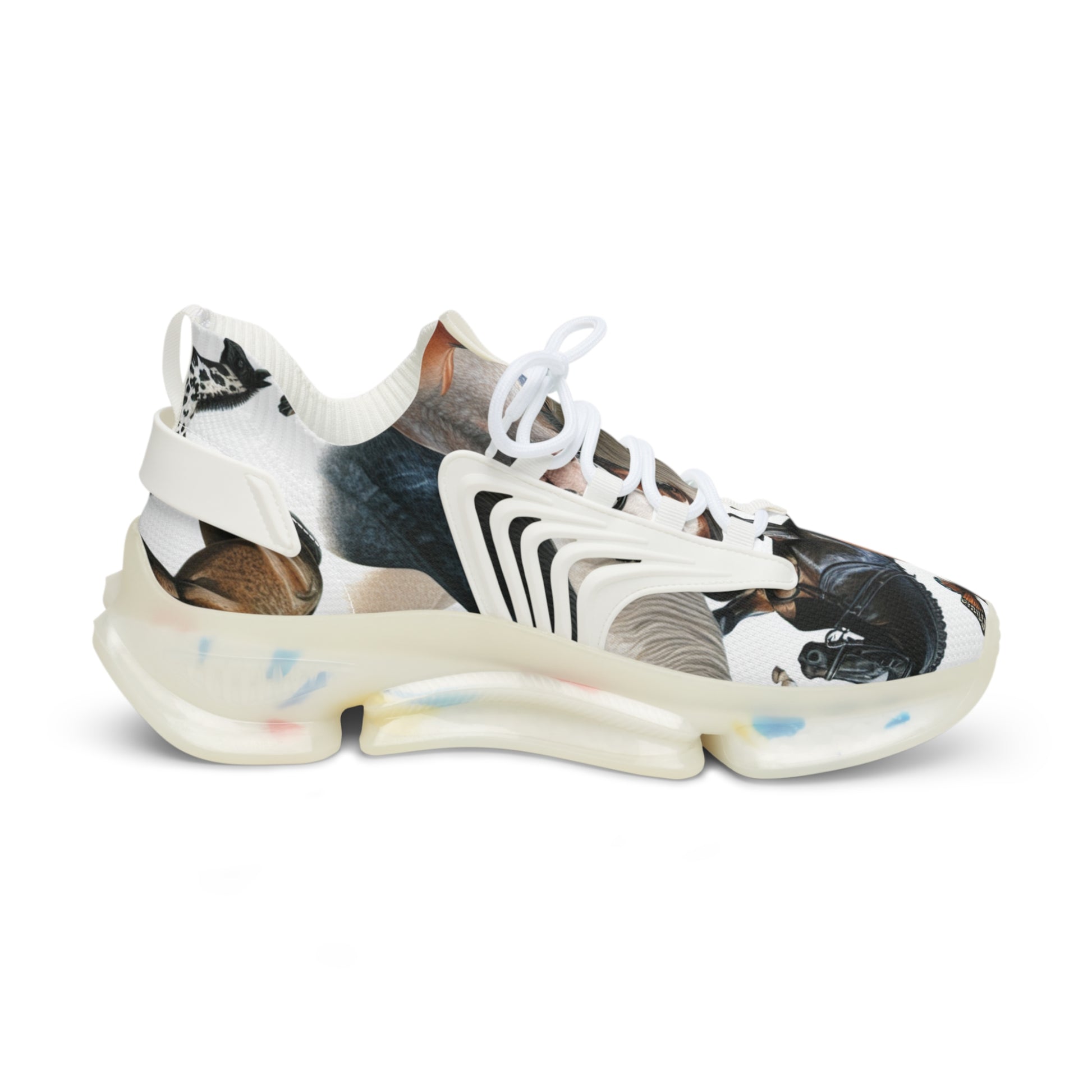 Horse Lover's Men's Sneakers, Unique Animal Art Sneakers, Fashionable Casual Shoes, Gift for Equestrian Enthusiasts, Animal Print Sneakers