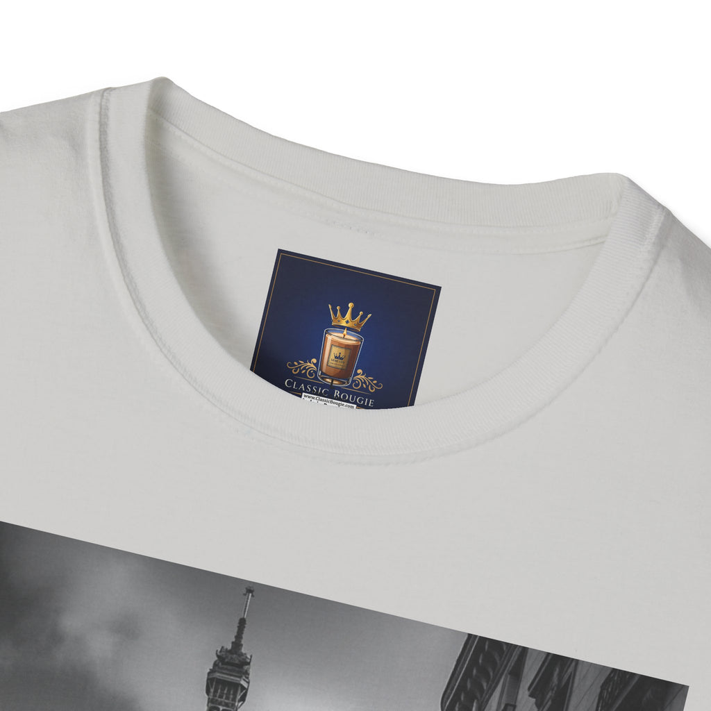 Eiffel Tower Unisex Softstyle T-Shirt, Fashion Tee for Travelers, Parisian Vibe, Great for Gifts, Casual Wear, Holiday Apparel
