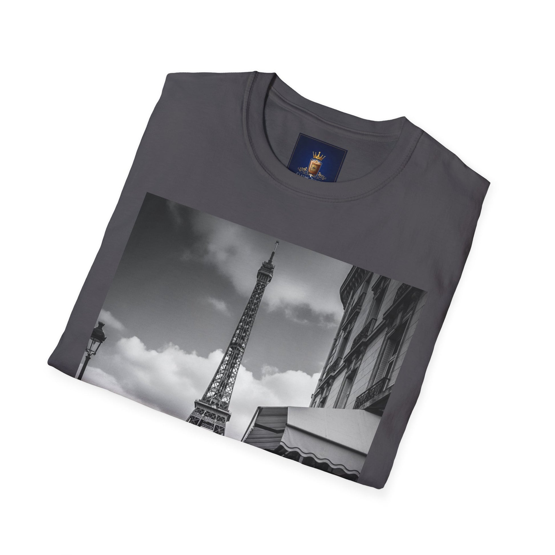Eiffel Tower Unisex Softstyle T-Shirt, Fashion Tee for Travelers, Parisian Vibe, Great for Gifts, Casual Wear, Holiday Apparel