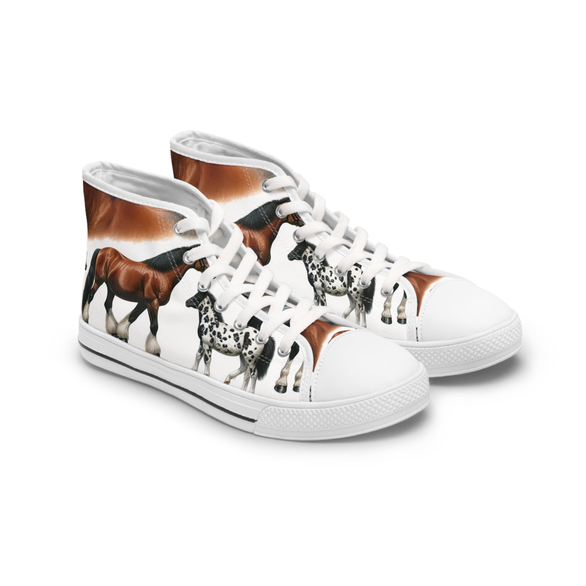 Equestrian High Top Sneakers for Horse Lovers, Unique Animal Art Shoes, Fashionable Footwear for Equestrians, Perfect Gift for Horse [...]